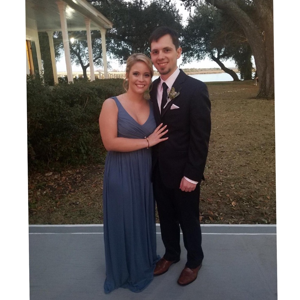 Long mesh dress with cowl back detail